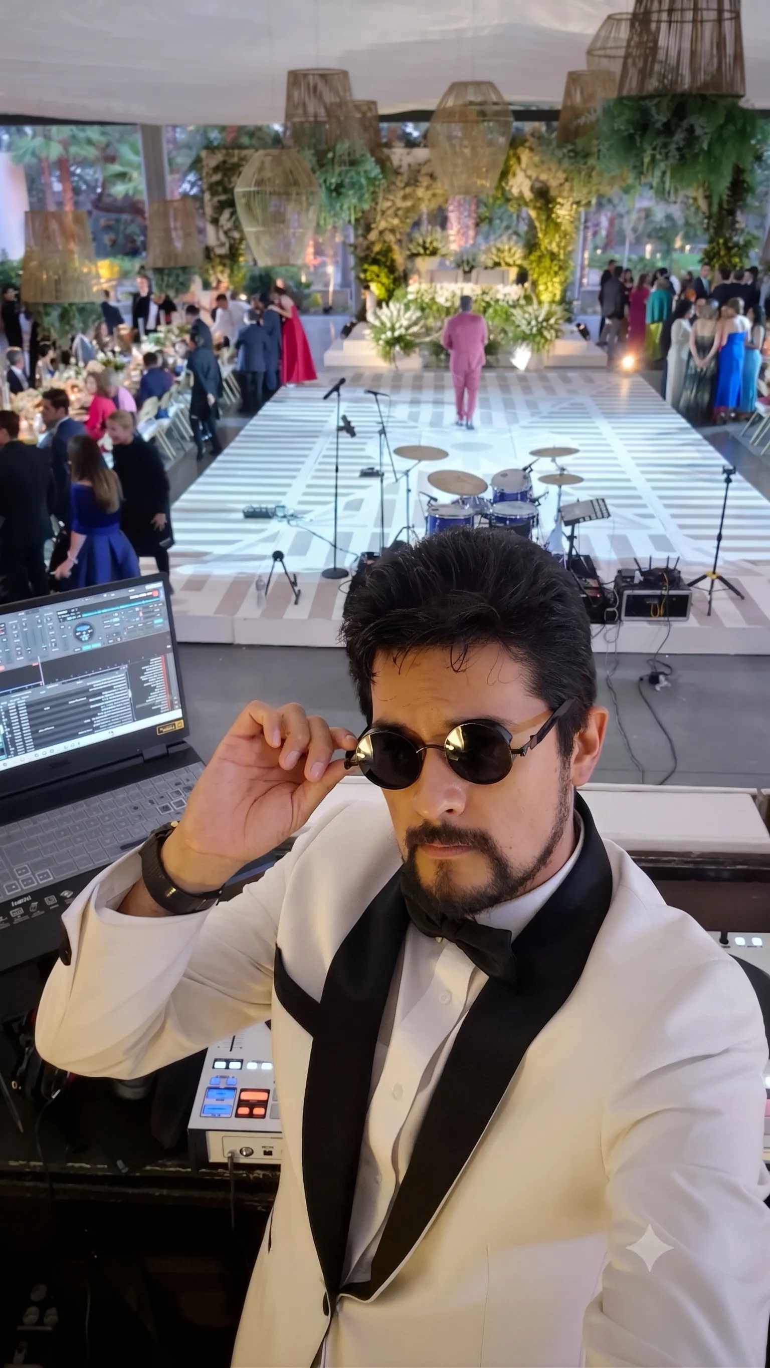 Wedding DJ performing at hacienda venue in Guadalajara Mexico